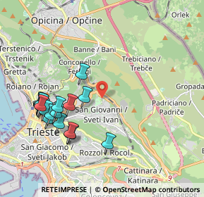 Mappa Via dei Pagliaricci, 34128 Trieste TS, Italia (2.181)