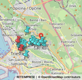 Mappa Via dei Pagliaricci, 34128 Trieste TS, Italia (1.727)