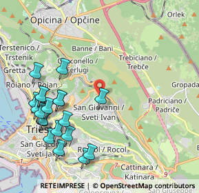 Mappa Via dei Pagliaricci, 34128 Trieste TS, Italia (2.375)