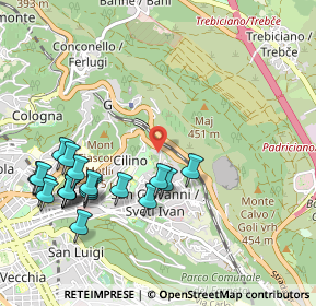 Mappa Via dei Pagliaricci, 34128 Trieste TS, Italia (1.1765)