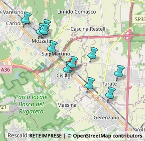 Mappa Cislago, 21040 Cislago VA, Italia (1.83545)