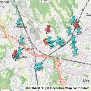 Mappa Via Radaelli, 20821 Meda MB, Italia (1.169)