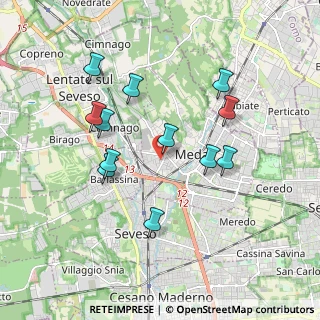 Mappa Via Radaelli, 20821 Meda MB, Italia (1.735)