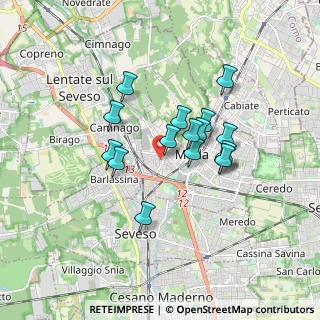 Mappa Via Radaelli, 20821 Meda MB, Italia (1.36125)