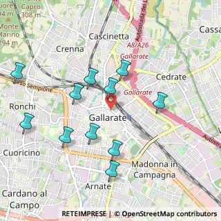 Mappa 21013 Gallarate VA, Italia (1.00545)