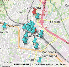 Mappa 21013 Gallarate VA, Italia (0.6515)