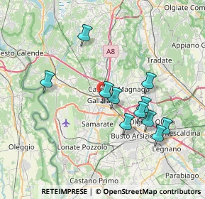 Mappa 21013 Gallarate VA, Italia (6.81455)