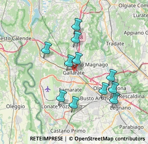 Mappa 21013 Gallarate VA, Italia (6.76909)