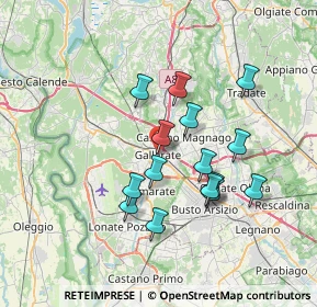 Mappa 21013 Gallarate VA, Italia (6.15733)