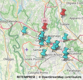 Mappa 21013 Gallarate VA, Italia (6.02786)