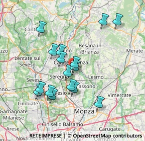 Mappa Via Beato Angelico, 20841 Carate Brianza MB, Italia (6.66688)