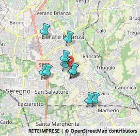 Mappa Via Beato Angelico, 20841 Carate Brianza MB, Italia (1.28909)