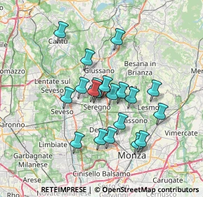 Mappa Via Corsica, 20831 Seregno MB, Italia (5.7005)