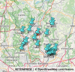 Mappa Via Corsica, 20831 Seregno MB, Italia (6.933)