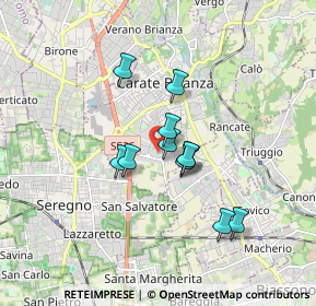 Mappa Via Lombardia, 20841 Carate Brianza MB, Italia (1.24909)