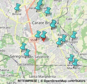 Mappa Via Lombardia, 20841 Carate Brianza MB, Italia (2.09867)