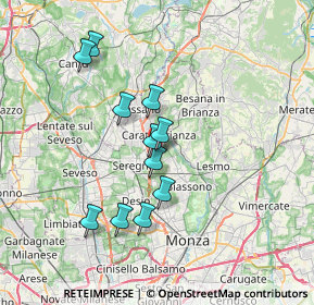 Mappa Via Lombardia, 20841 Carate Brianza MB, Italia (6.21091)