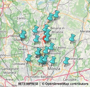 Mappa Via Lombardia, 20841 Carate Brianza MB, Italia (6.242)