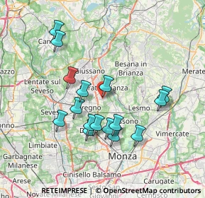 Mappa Via Lombardia, 20841 Carate Brianza MB, Italia (6.82625)