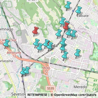 Mappa Via Giuseppe Verdi, 20821 Meda MB, Italia (1.0015)