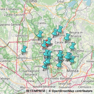 Mappa Via Giuseppe Verdi, 20821 Meda MB, Italia (6.54684)