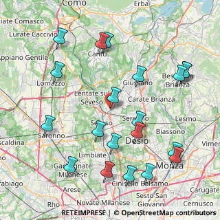Mappa Via Giuseppe Verdi, 20821 Meda MB, Italia (9.5205)