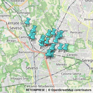 Mappa Via Giuseppe Verdi, 20821 Meda MB, Italia (1.0935)