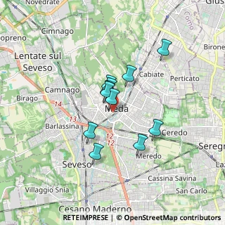 Mappa Via Giuseppe Verdi, 20821 Meda MB, Italia (1.22909)