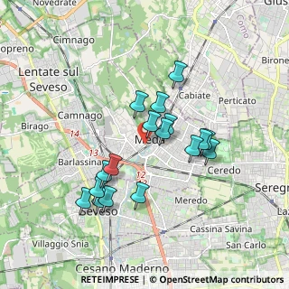 Mappa Via Giuseppe Verdi, 20821 Meda MB, Italia (1.57588)