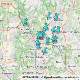 Mappa Via Giuseppe Verdi, 20821 Meda MB, Italia (2.60867)