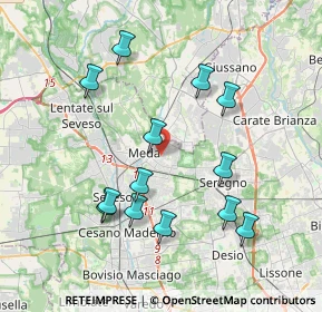 Mappa Via Luini Bernardino, 20821 Meda MB, Italia (3.81462)
