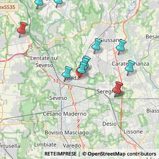 Mappa Via Luini Bernardino, 20821 Meda MB, Italia (4.14167)
