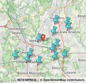 Mappa Via Luigi Einaudi, 20821 Meda MB, Italia (3.80615)