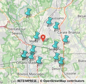 Mappa Via Luigi Einaudi, 20821 Meda MB, Italia (3.81538)