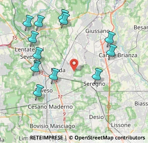 Mappa Via Luigi Einaudi, 20821 Meda MB, Italia (4.49667)