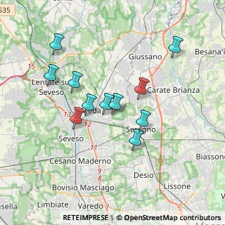 Mappa Via Luigi Einaudi, 20821 Meda MB, Italia (3.22091)
