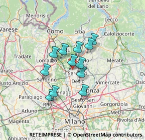 Mappa Via Luigi Einaudi, 20821 Meda MB, Italia (9.43667)
