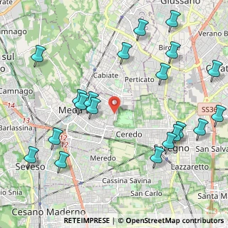 Mappa Via Luigi Einaudi, 20821 Meda MB, Italia (2.5945)