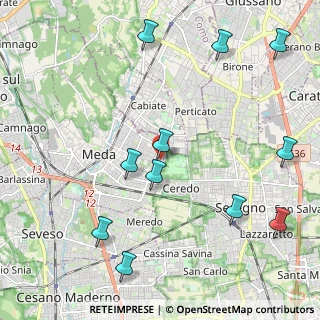 Mappa Via Luigi Einaudi, 20821 Meda MB, Italia (2.53909)