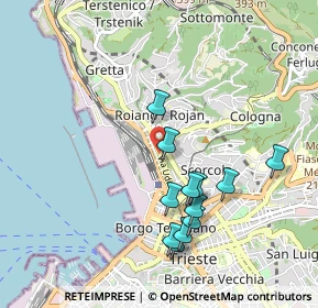 Mappa Via Lodovico Ariosto, 34135 Trieste TS, Italia (0.90833)