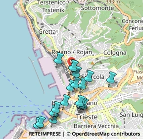 Mappa Via Lodovico Ariosto, 34135 Trieste TS, Italia (1.026)