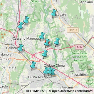 Mappa Via Cinque Giornate, 21054 Fagnano Olona VA, Italia (4.09333)