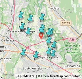 Mappa Via Cinque Giornate, 21054 Olgiate Olona VA, Italia (3.16941)