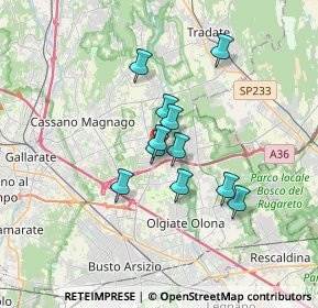 Mappa Via Cinque Giornate, 21054 Fagnano Olona VA, Italia (2.46909)