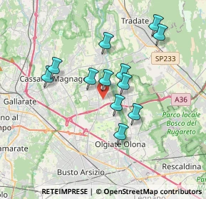 Mappa Via Cinque Giornate, 21054 Olgiate Olona VA, Italia (3.03417)