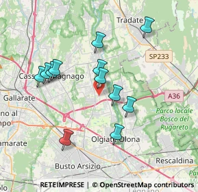 Mappa Via Cinque Giornate, 21054 Fagnano Olona VA, Italia (3.4075)