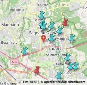 Mappa Via Cinque Giornate, 21054 Olgiate Olona VA, Italia (2.09133)
