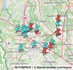 Mappa Via Cinque Giornate, 21054 Olgiate Olona VA, Italia (7.01842)