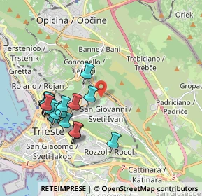 Mappa Via Edoardo Weiss, 34128 Trieste TS, Italia (1.988)