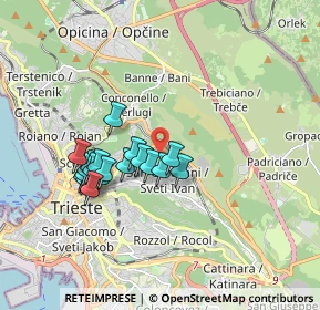 Mappa Via Edoardo Weiss, 34128 Trieste TS, Italia (1.556)